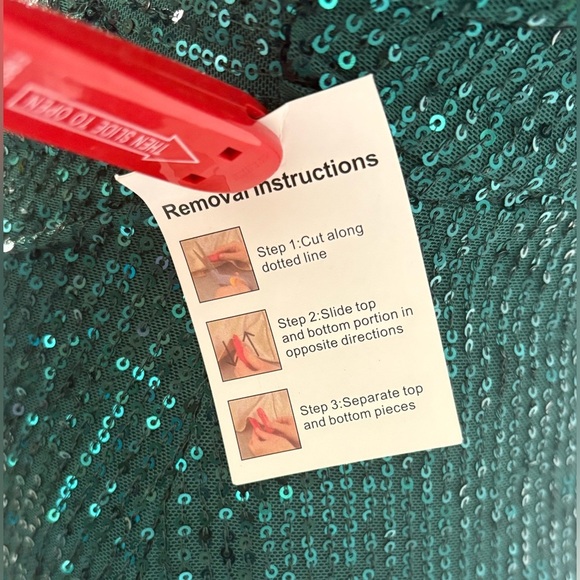 Mac Duggal Green Sequin Gown NWT size 4 - Picture 7 of 9